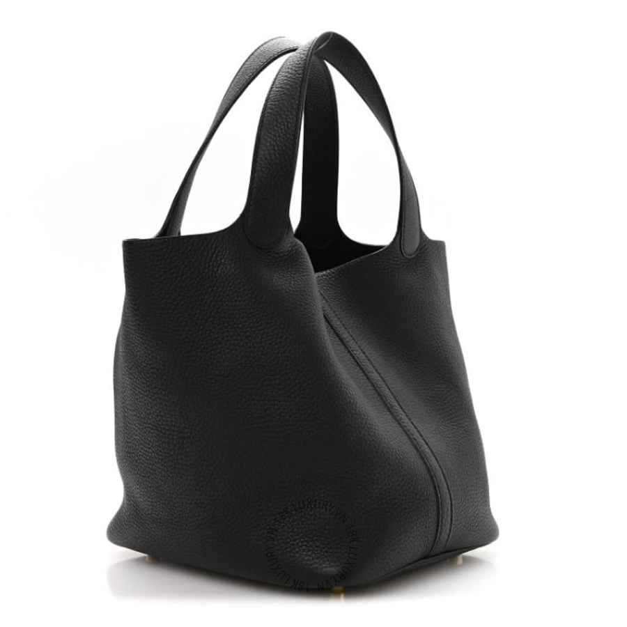 Túi Xách Hermes Taurillon Clemence Picotin Lock 22 MM Black TMH077