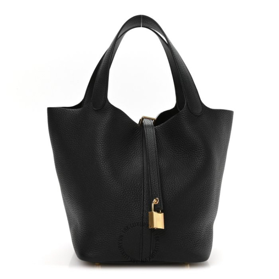 Túi Xách Hermes Taurillon Clemence Picotin Lock 22 MM Black TMH077