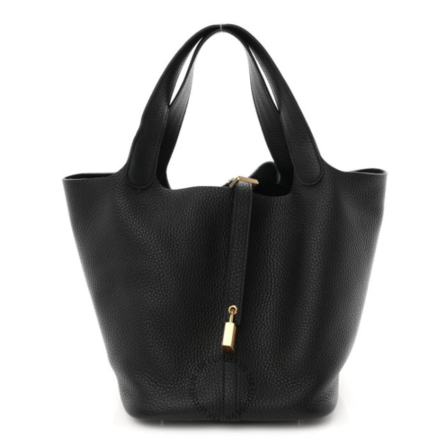 Túi Xách Hermes Taurillon Clemence Picotin Lock 22 MM Black TMH078
