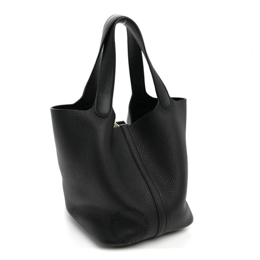 Túi Xách Hermes Taurillon Clemence Picotin Lock 22 MM Black TMH171