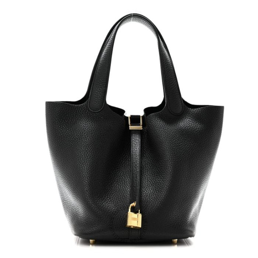 Túi Xách Hermes Taurillon Clemence Picotin Lock 22 MM Black TMH458