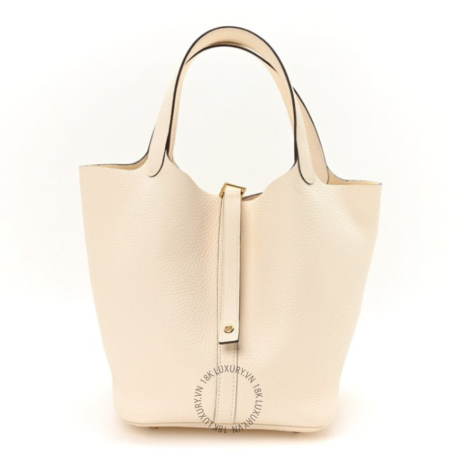 Túi Xách Hermes Taurillon Clemence Picotin Lock 22 MM Nata TMH058
