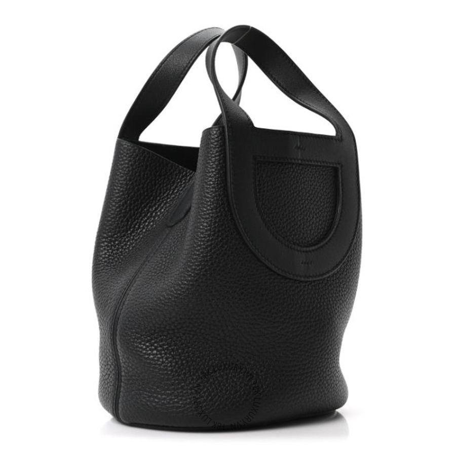 Túi Xách Hermes Taurillon Clemence Swift In-The-Loop 18 Bag Black TMH484
