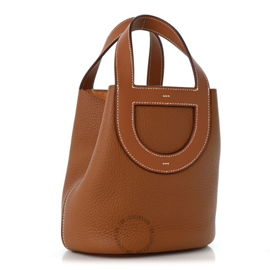 Túi xách Hermes Taurillon Clemence Swift In-The-Loop 18 Bag Gold FPTH241