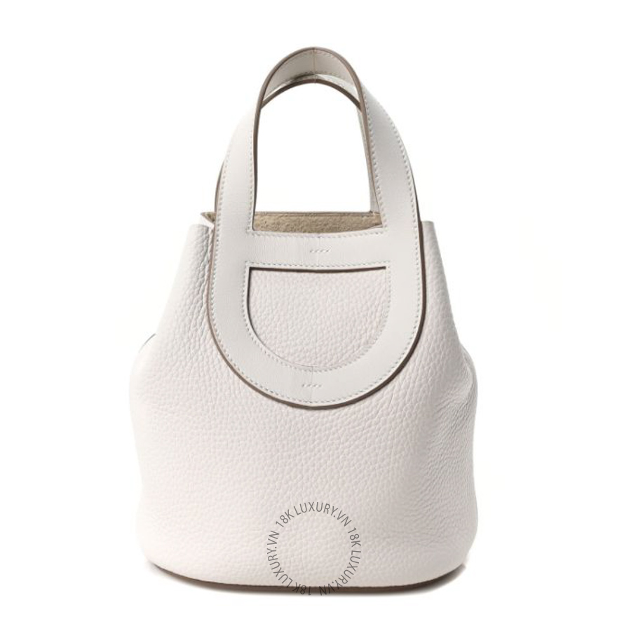 Túi xách Hermes Taurillon Clemence Swift In-The-Loop 18 Bag Gris Pale FPTH234