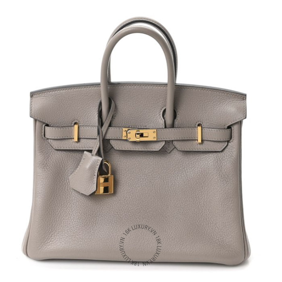 Túi Xách Hermes Taurillon Novillo Birkin 25 Gris Asphalte TMH167