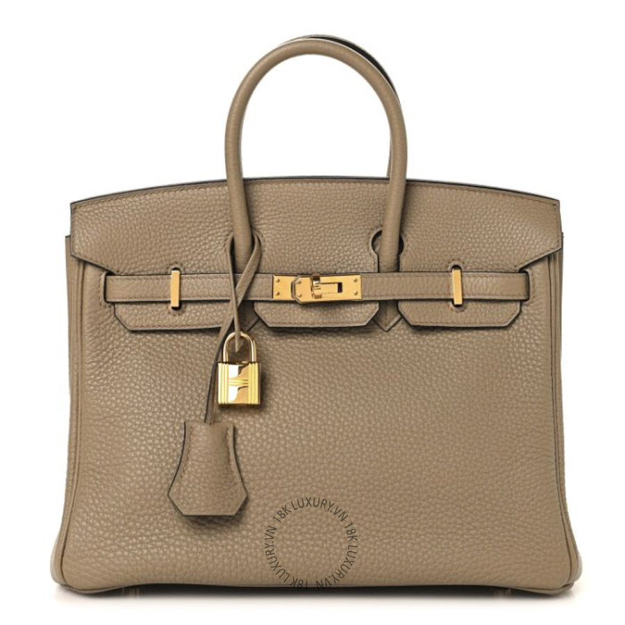 Túi Xách Hermes Togo Birkin 25 Beige Marfa TMH105