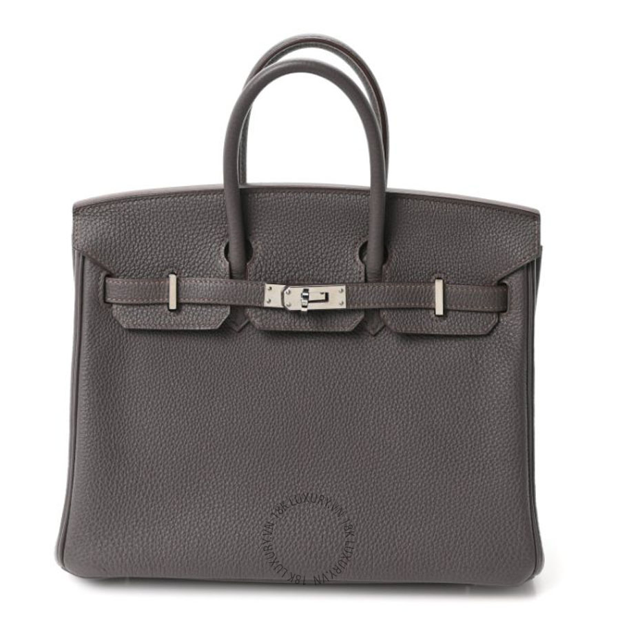 Túi xách Hermes Togo Birkin 25 Etain HMT366