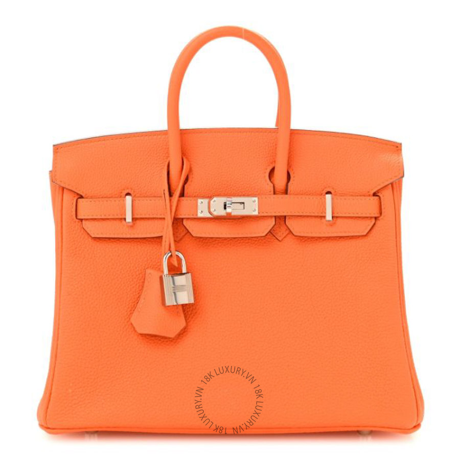 Túi xách Hermes Togo Birkin 25 Orange Minium HMT044