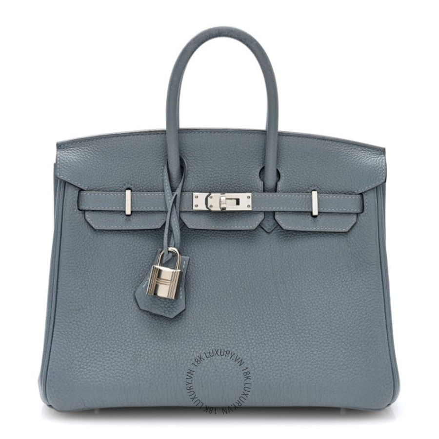 Túi Xách Hermes Togo Verso Birkin 25 Bleu Lin Chai TMH261