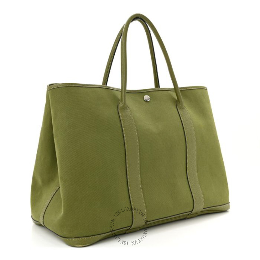 Túi xách Hermes Toile Buffle Skipper Garden Party TGM Vert Anis FPTH261