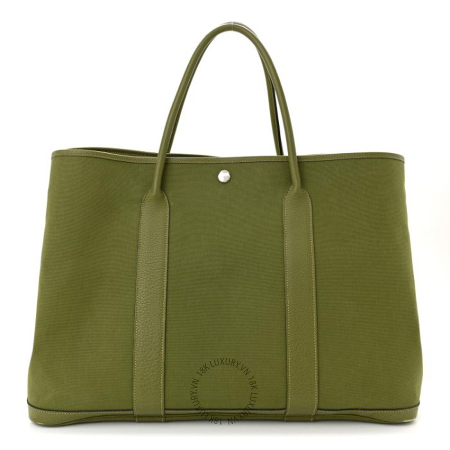 Túi xách Hermes Toile Buffle Skipper Garden Party TGM Vert Anis FPTH261