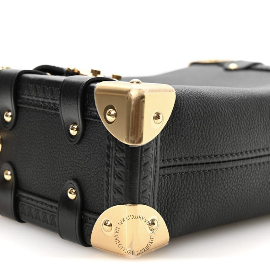 Túi Xách Hộp Đeo Chéo Louis Vuitton Grained Calfskin Side Trunk PM Black MNGR197 21 Túi Xách Hộp Đeo Chéo Louis Vuitton Grained Calfskin Side Trunk PM Black MNGR197