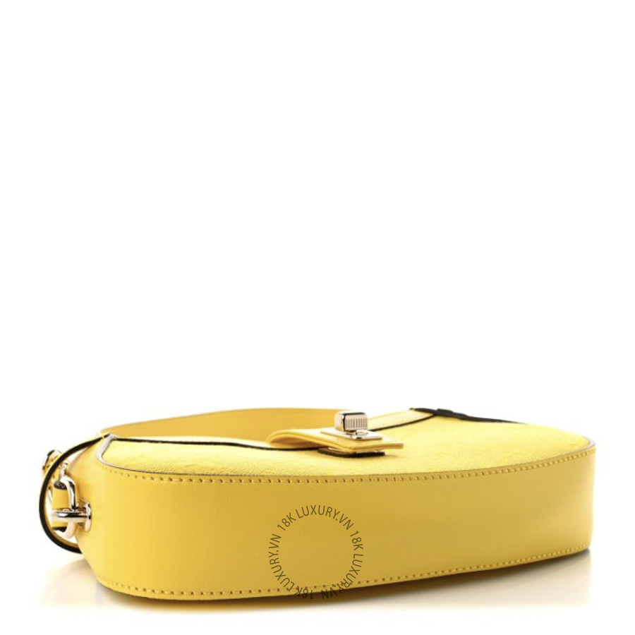Túi Xách Kẹp Nách Gucci Calfskin Monogram Mini Moon Side Shoulder Bag Yellow GDCB403 16 Túi Xách Kẹp Nách Gucci Calfskin Monogram Mini Moon Side Shoulder Bag Yellow GDCB403