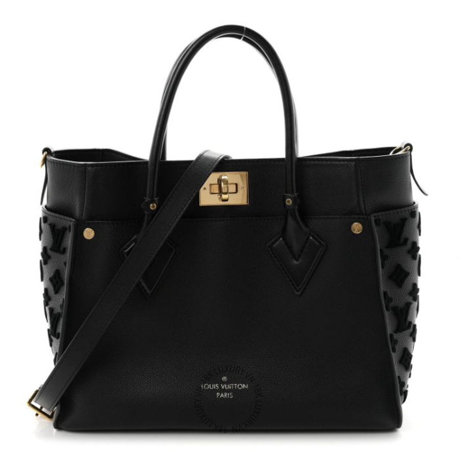Túi Xách Louis Vuitton Calfskin Monogram Tufting On My Side Black MNGR846