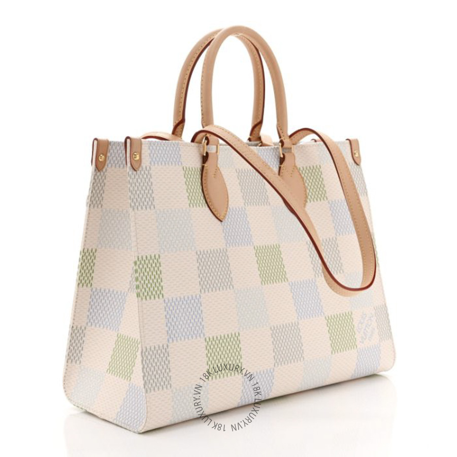 Túi Xách Louis Vuitton Damier Giant Onthego MM Pistachio NSBD091