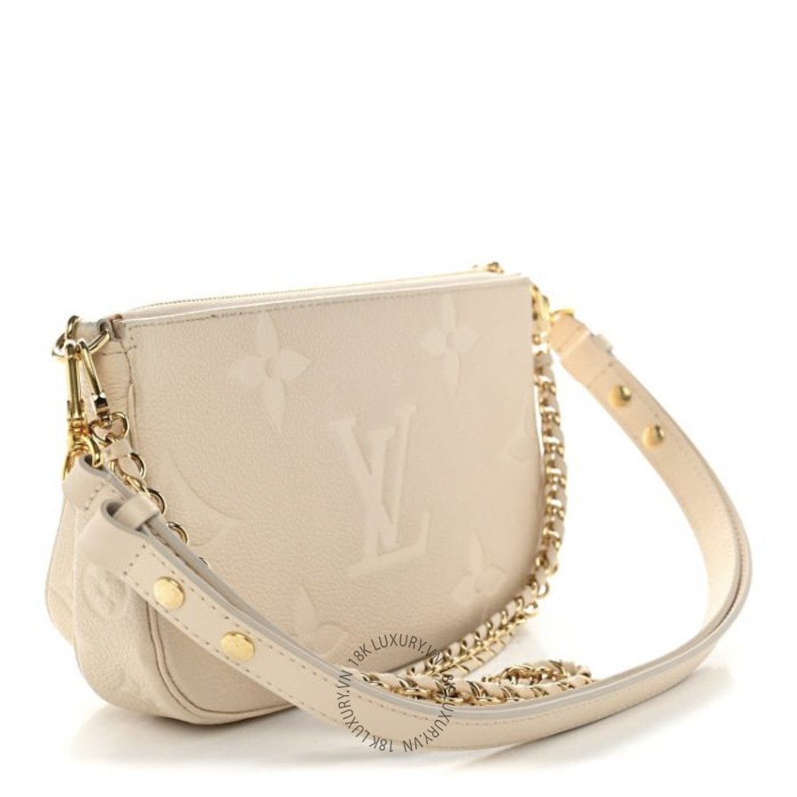 Túi Xách Louis Vuitton Empreinte Monogram Giant Multi Pochette Accessories Cream MNGR794