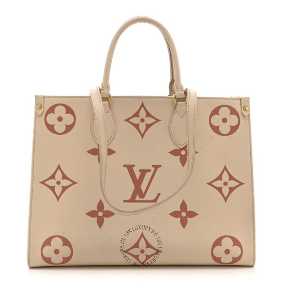 Túi Xách Louis Vuitton Empreinte Monogram Giant Onthego MM Creme Rose Trianon NSBD822