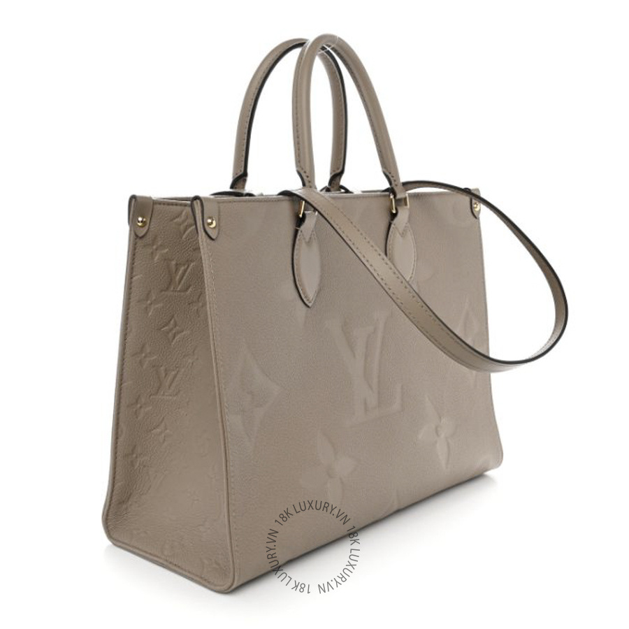 Túi Xách Louis Vuitton Empreinte Monogram Giant Onthego MM Tourterelle MNGR458