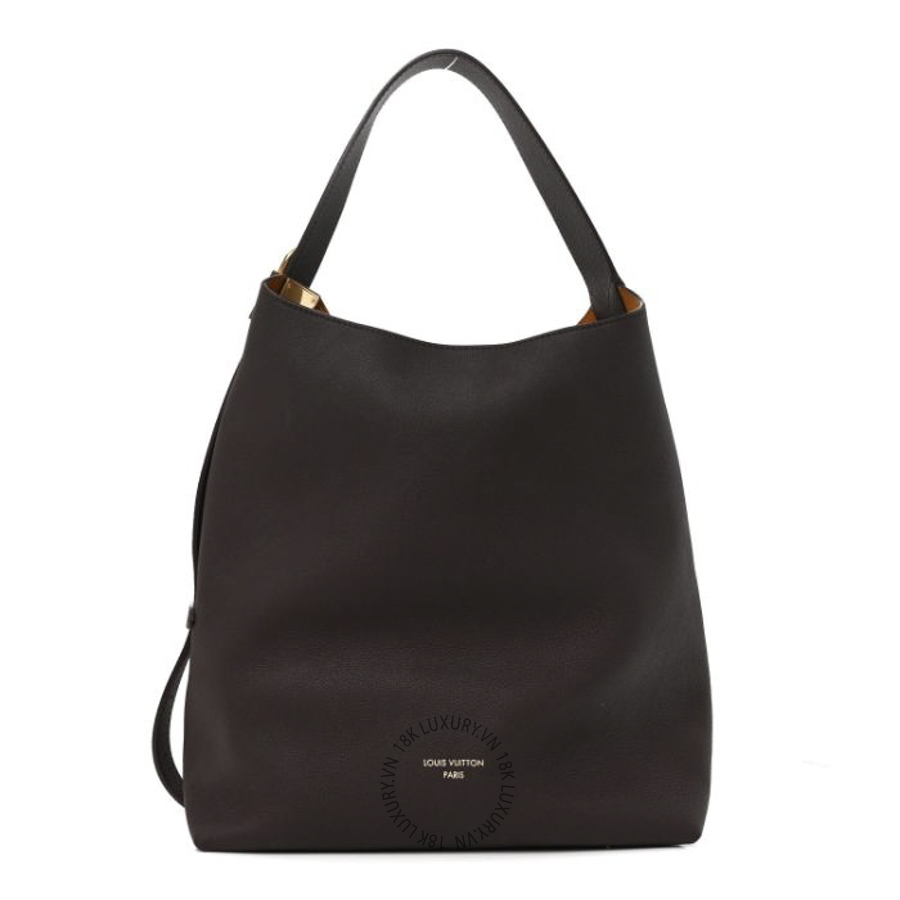 Túi Xách Louis Vuitton Grained Calfskin Low Key Hobo MM Chocolate NSBD756