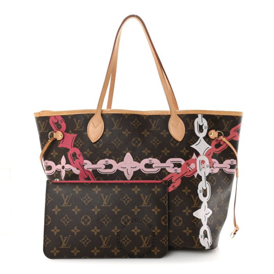 Túi Xách Louis Vuitton Monogram Bay Neverfull MM Rose Ballerine Poppy MNGR126