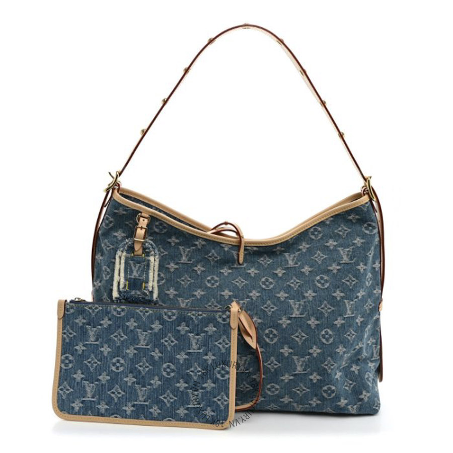 Túi Xách Louis Vuitton Monogram Denim CarryAll MM Blue MNGR510