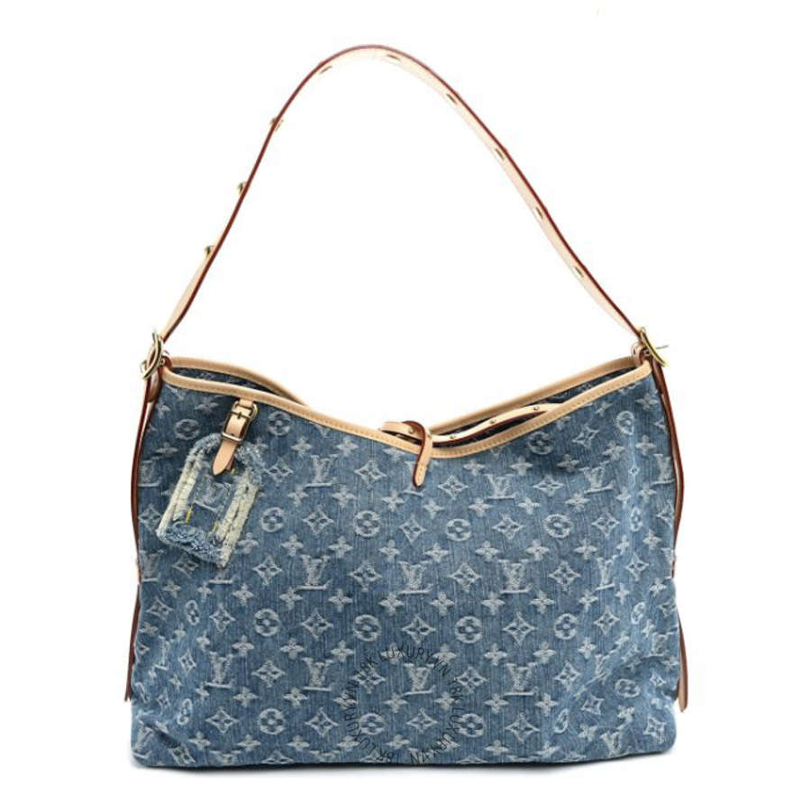 Túi Xách Louis Vuitton Monogram Denim CarryAll MM Blue NSBD097