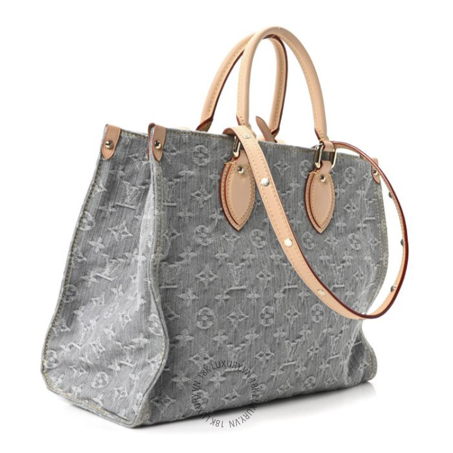 Túi Xách Louis Vuitton Monogram Denim Onthego MM Washed Gray MNGR888
