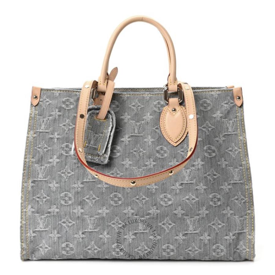 Túi Xách Louis Vuitton Monogram Denim Onthego MM Washed Gray MNGR888