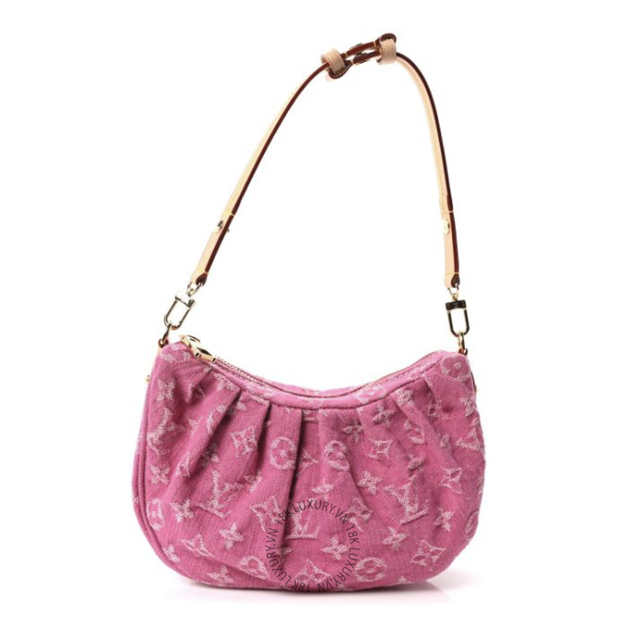 Túi Xách Louis Vuitton Monogram Denim Pochette Valley Fuchsia MNGR042