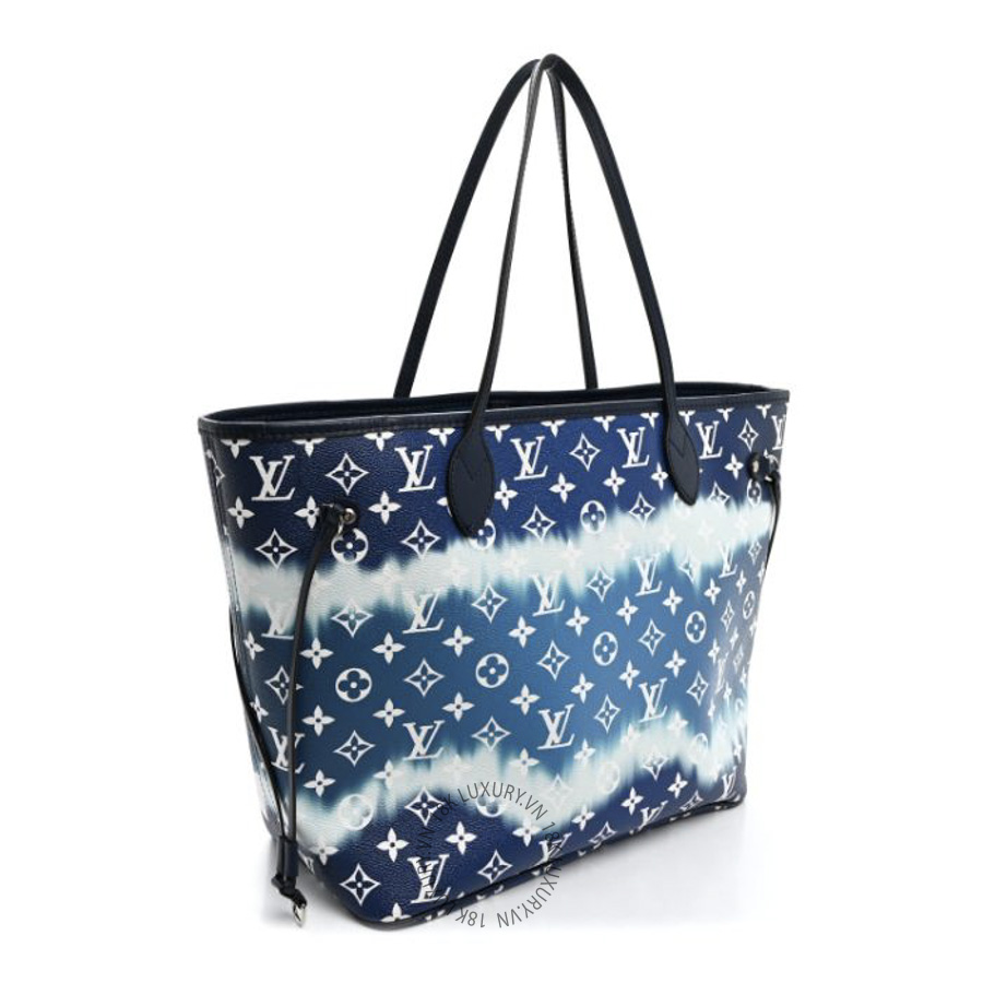 Túi Xách Louis Vuitton Monogram Escale Neverfull MM Blue MNGR529