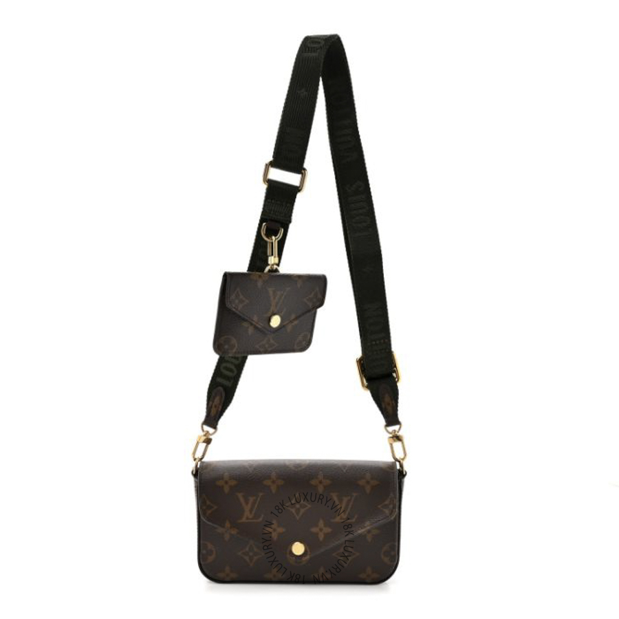 Túi Xách Louis Vuitton Monogram Felicie Strap & Go Kaki NSBD584