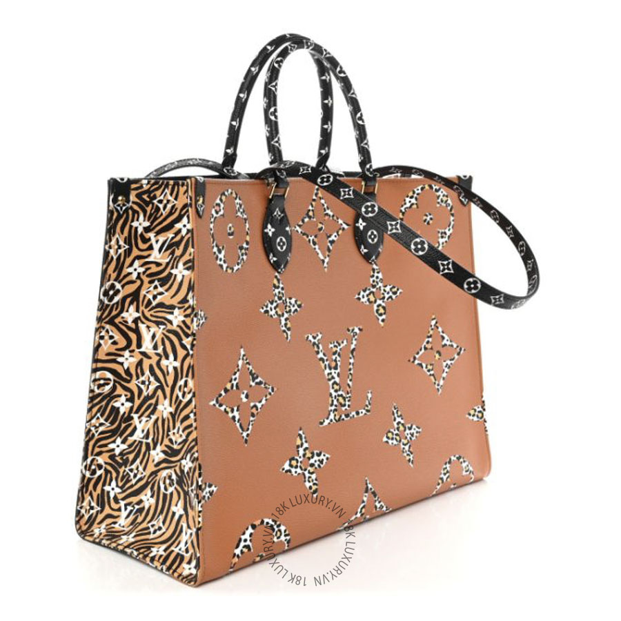 Túi Xách Louis Vuitton Monogram Giant Jungle Onthego GM Black NSBD783