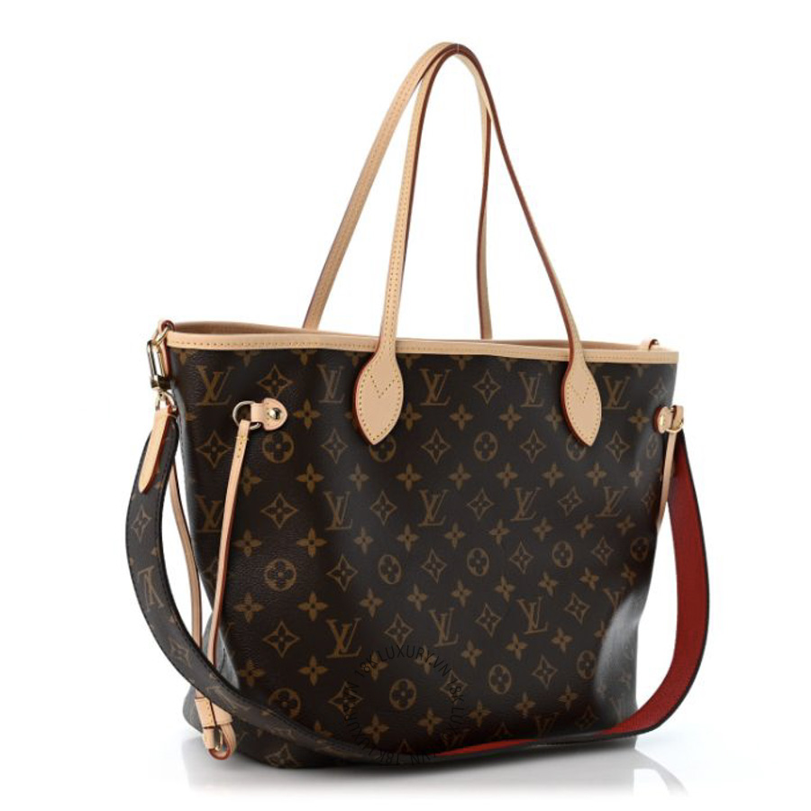 Túi Xách Louis Vuitton Monogram Inside Out Neverfull Bandouliere MM Rouge Sari MNGR455