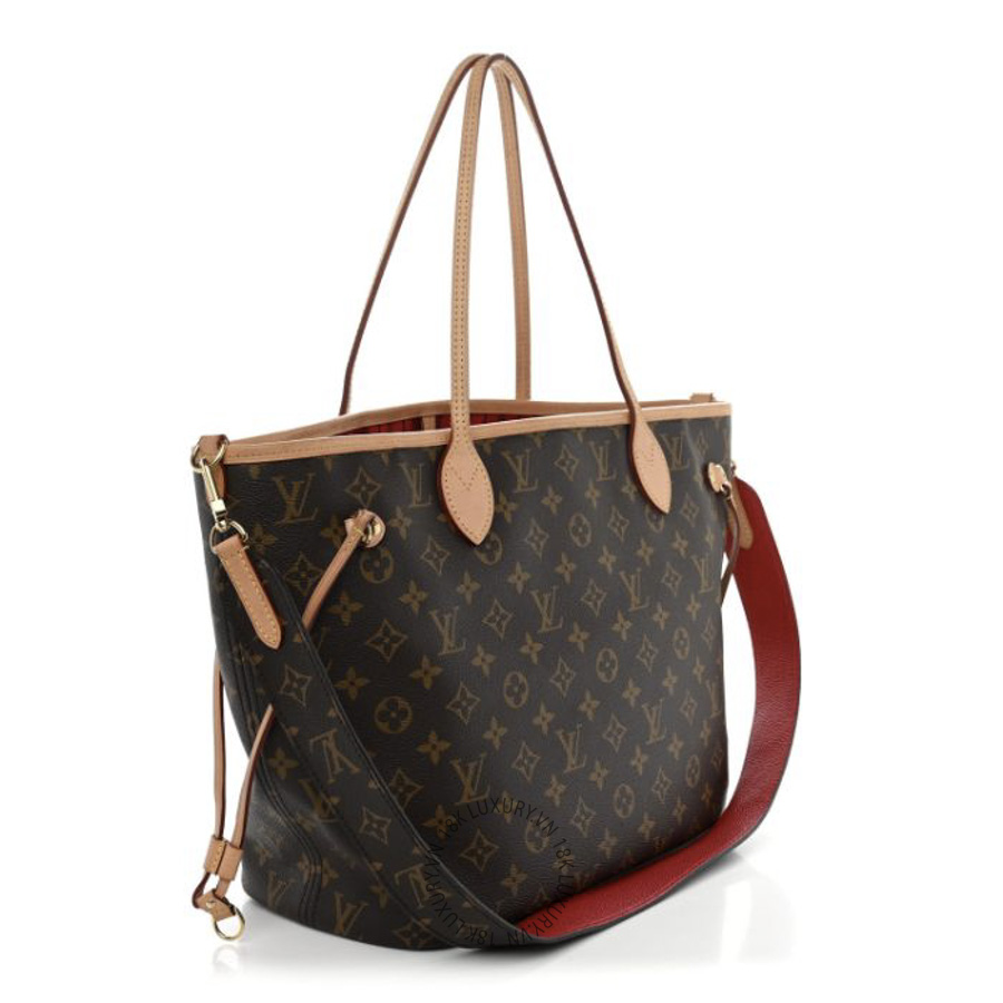 Túi Xách Louis Vuitton Monogram Inside Out Neverfull Bandouliere MM Rouge Sari MNGR671