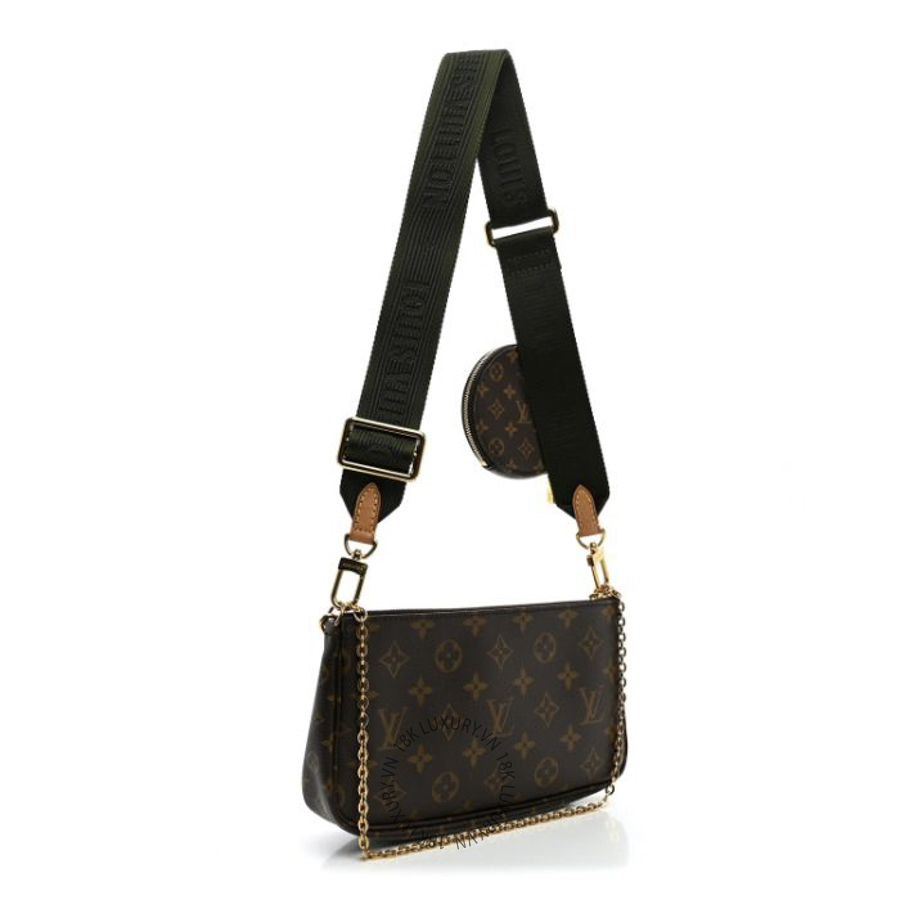 Túi Xách Louis Vuitton Monogram Multi Pochette Accessories Kaki MNGR156
