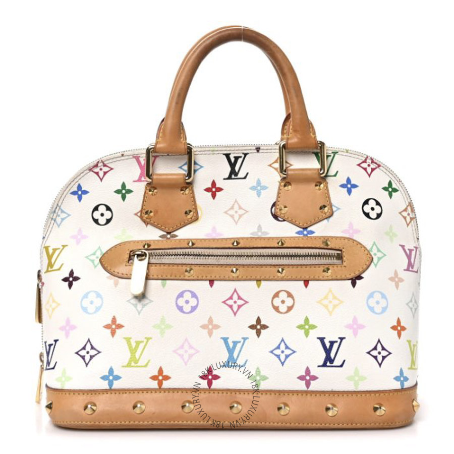 Túi Xách Louis Vuitton Monogram Multicolor Alma PM White MNGR727