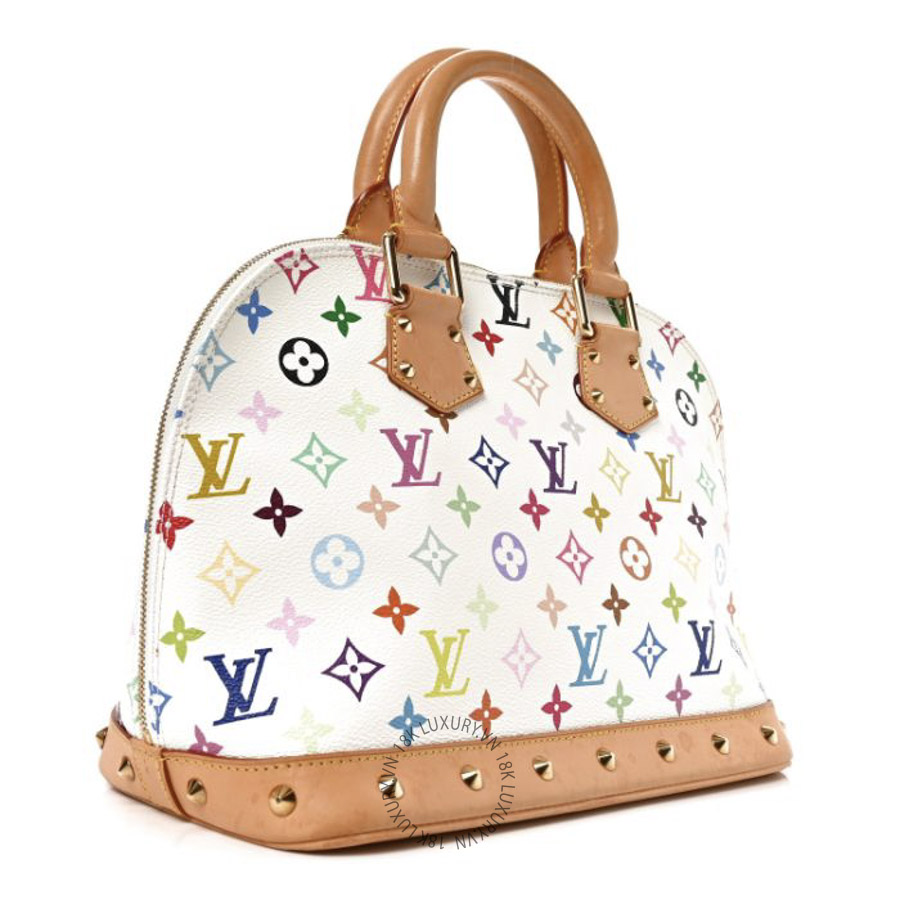 Túi Xách Louis Vuitton Monogram Multicolor Alma White NSBD616