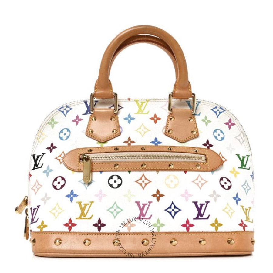 Túi Xách Louis Vuitton Monogram Multicolor Alma White NSBD616