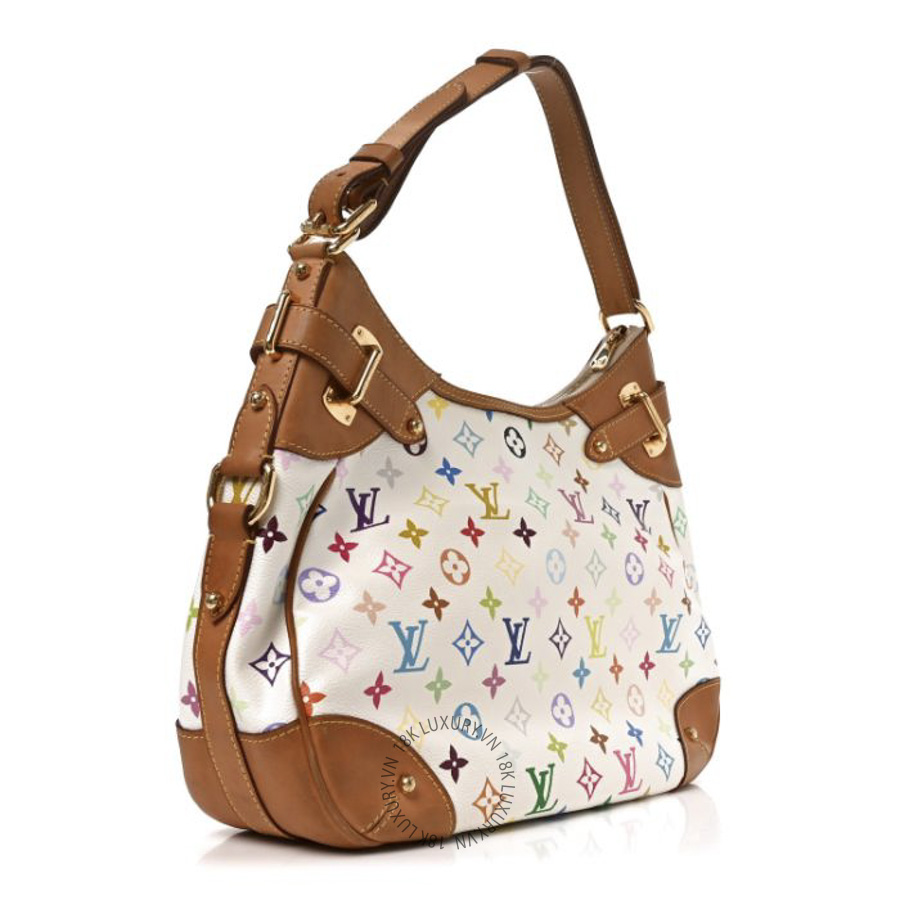 Túi Xách Louis Vuitton Monogram Multicolor Greta White NSBD654