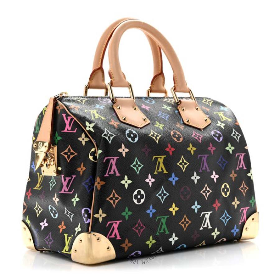 Túi xách Louis Vuitton Monogram Multicolor Speedy 30 Black FPNG1568