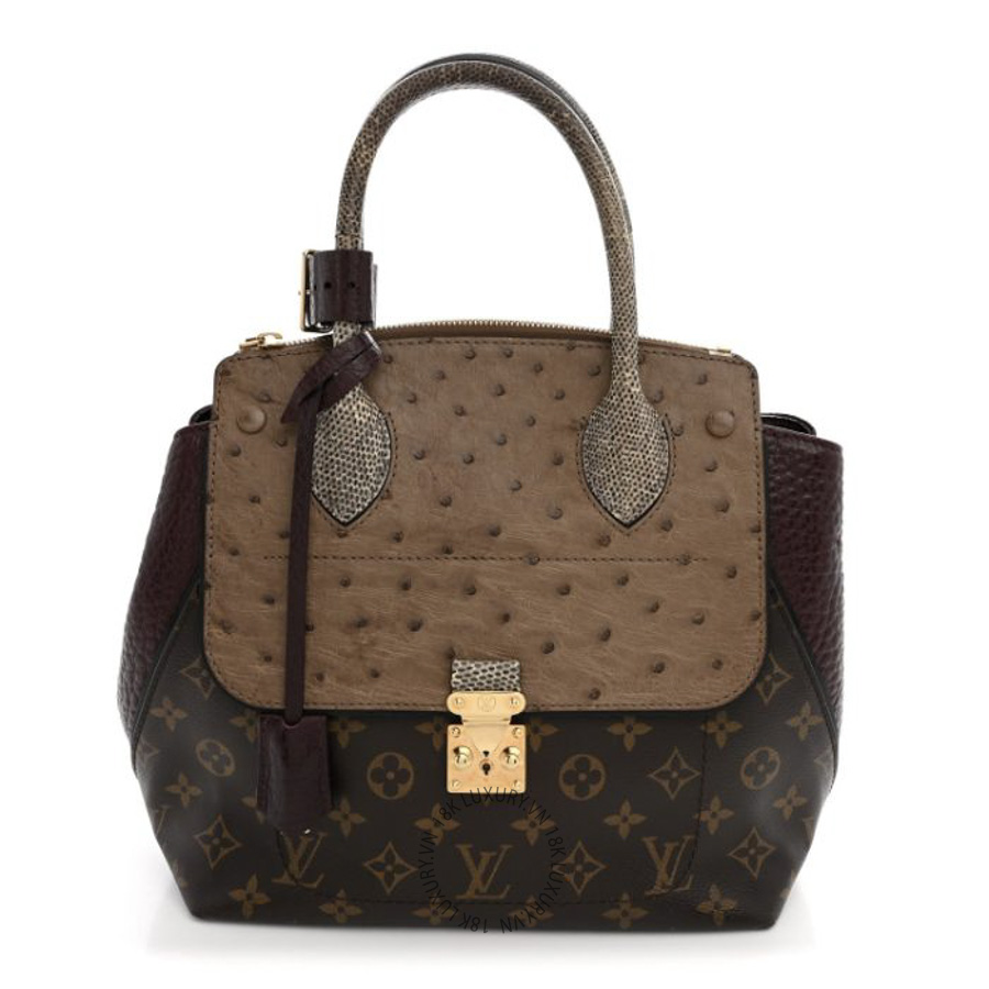 Túi Xách Louis Vuitton Monogram Ostrich Lizard Majestueux PM Bordeaux NSBD704