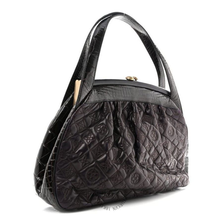 Túi Xách Louis Vuitton Monogram Vienna Alligator Sac Fermoir GM Aubergine NSBD549