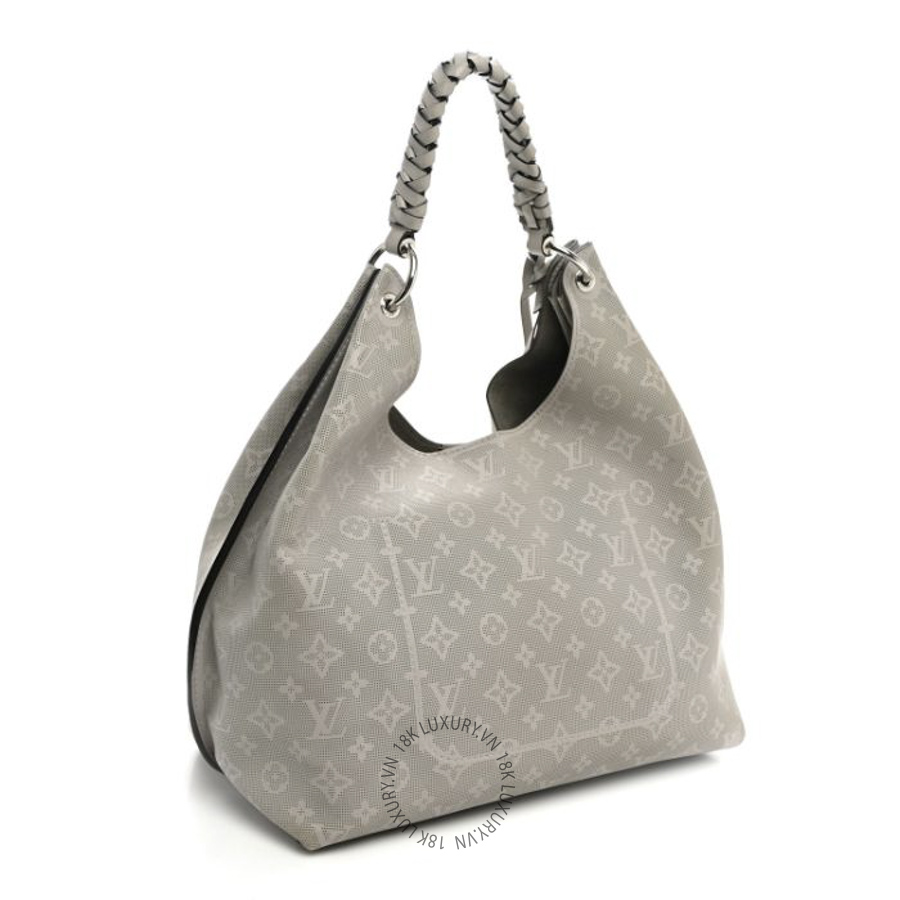 Túi Xách Louis Vuitton Reverse Mahina Carmel Hobo Gris Souris Gray MNGR537