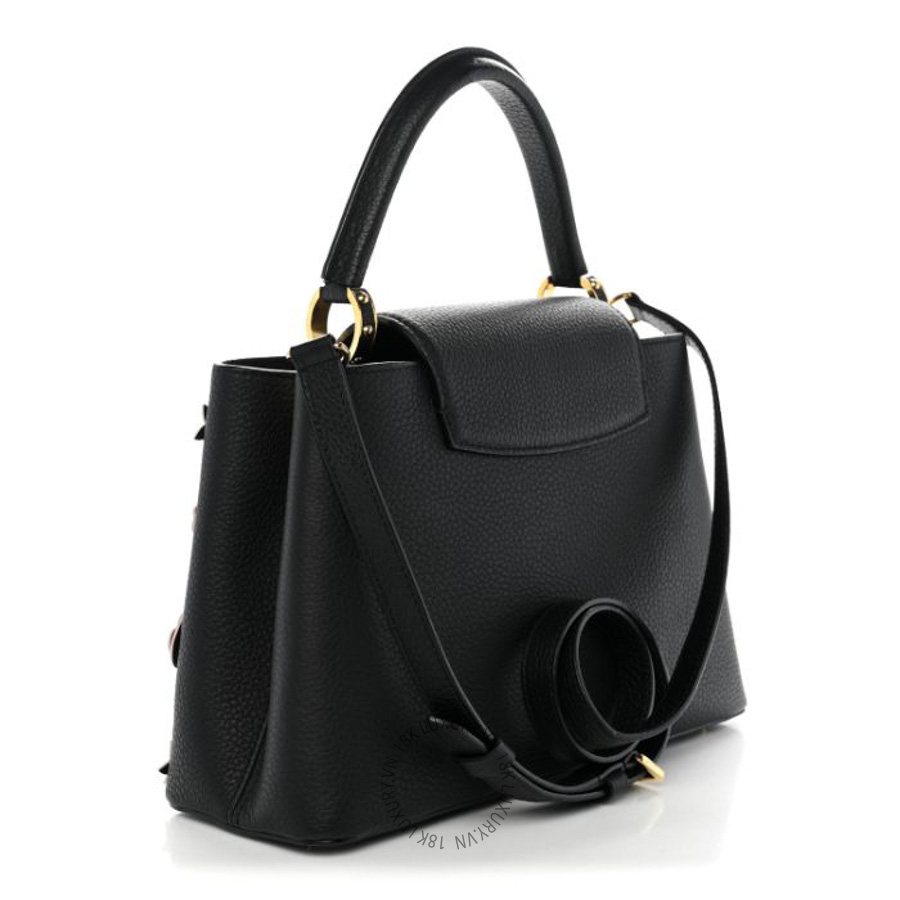 Túi xách Louis Vuitton Taurillon Mechanical Flowers Capucines PM Black FPNG032