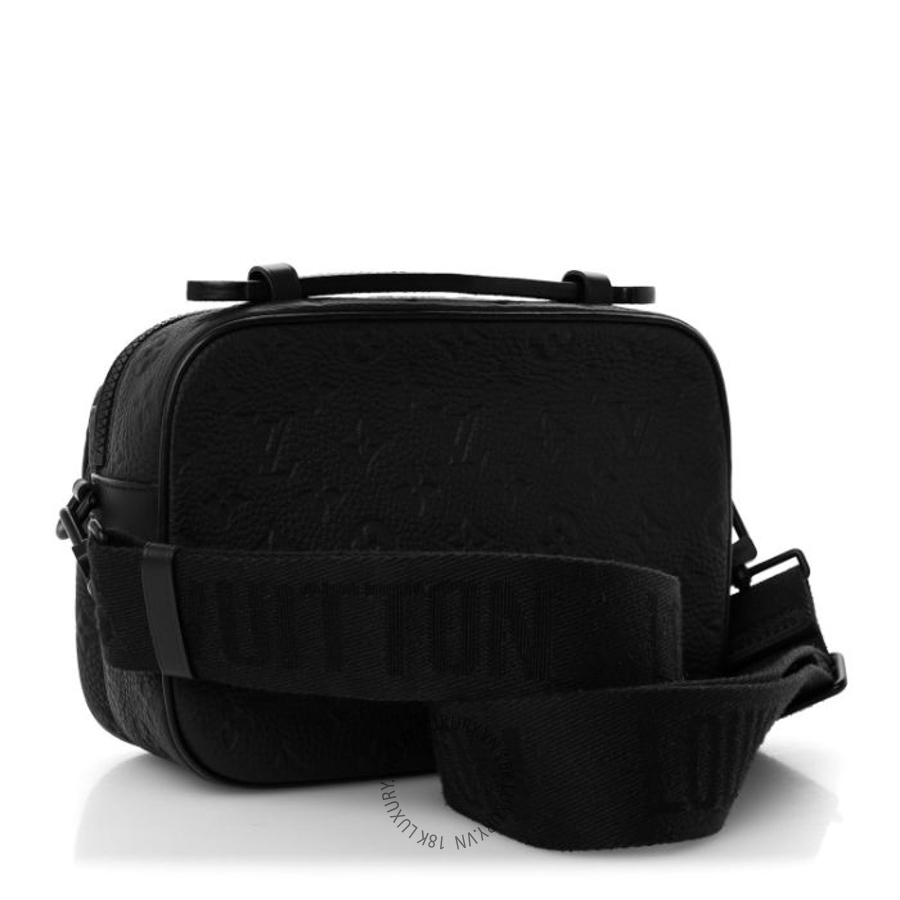 Túi Xách Louis Vuitton Taurillon Monogram S Lock Messenger Black MNGR480
