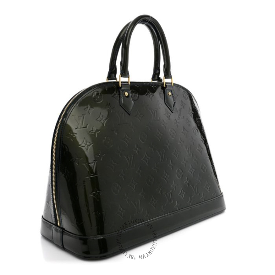 Túi Xách Louis Vuitton Vernis Alma GM Noir Magnetique MNGR161