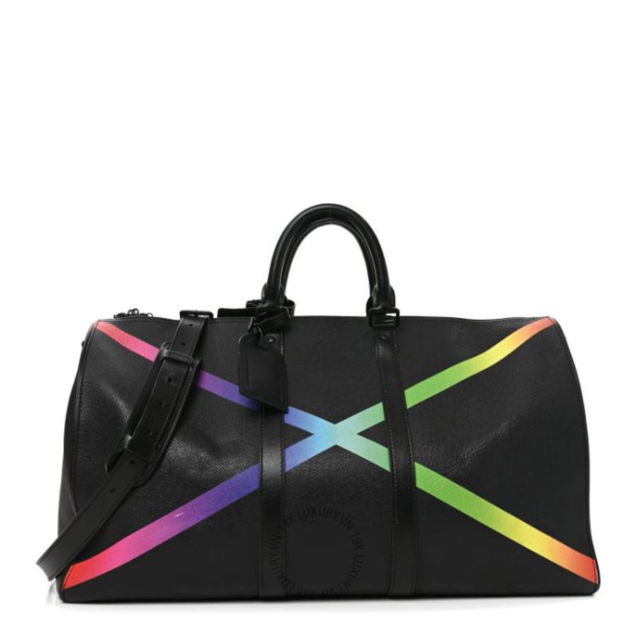 Túi xách LV Taiga Rainbow Keepall Bandouliere 50 Black FPNG876