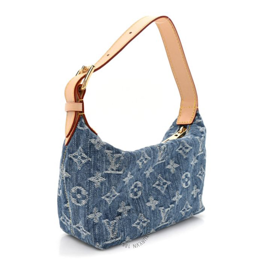 Túi xách mini LV Monogram Denim Hills Pochette Blue QWE1209
