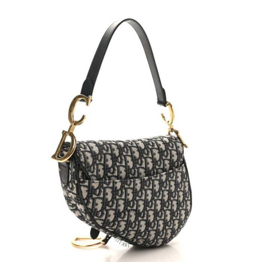 Túi Xách Nữ Yên Ngựa Christian Dior Oblique Saddle Bag Blue SPSS169